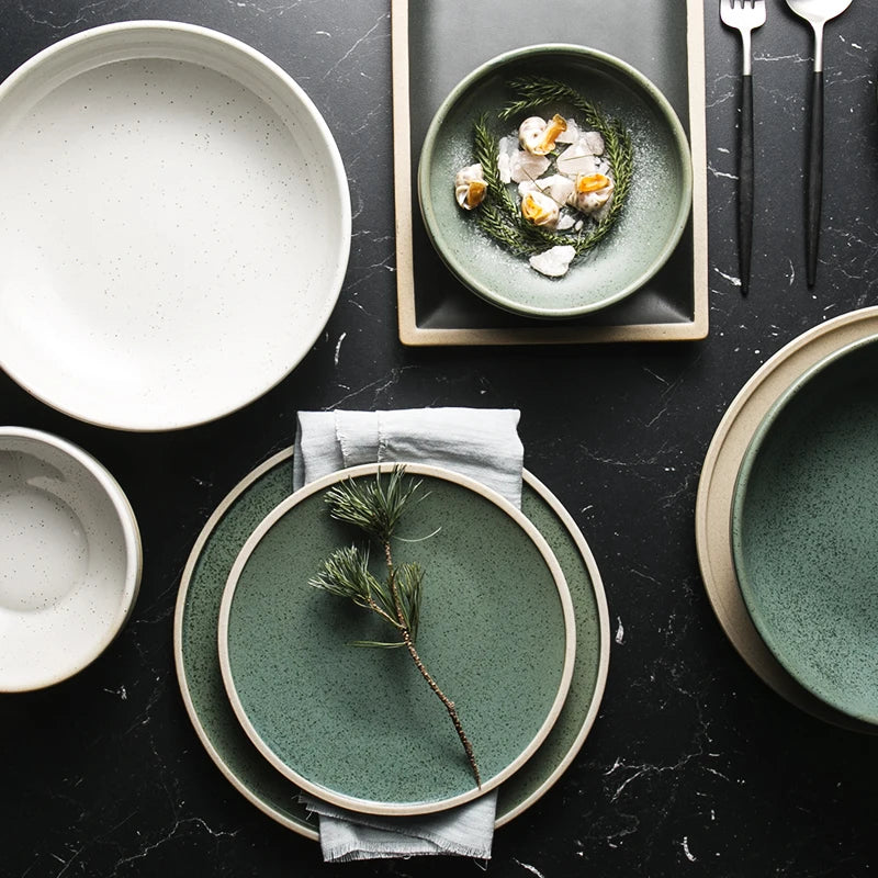 Mint Color Ceramic Dinner Plate