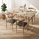 Wood Mobile Dining Table Set