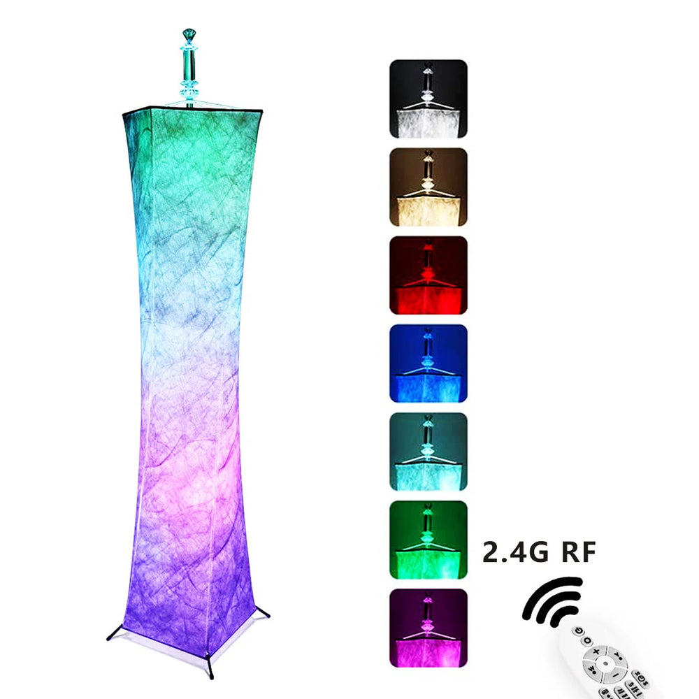 Minimalist Design Fabric Shade LED Floor Lamp